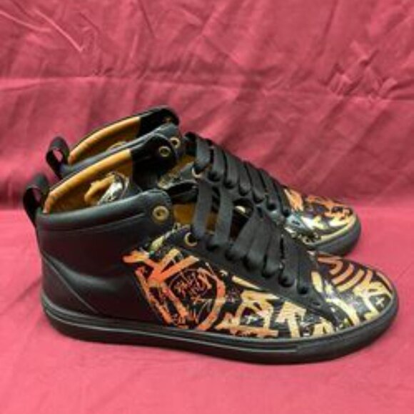 Bally Hedo Graffiti High End Designer High-Top Lace Up Sneakers Shoes 44 11 - Picture 6 of 10